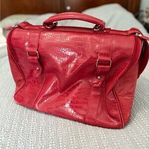Bath & Body Works Glossy Red Travel Bag